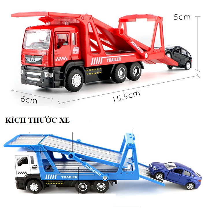 Xe cứu hộ, xe tải chở ô tô con tỉ lệ 1:50 mô hình đồ chơi cho trẻ em