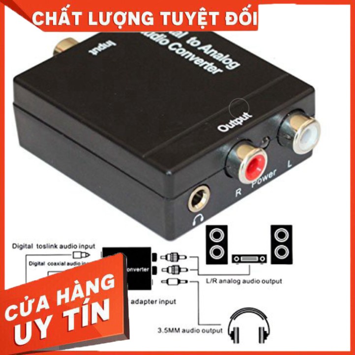 Bộ Chuyển Đổi Âm Thanh Kèm Nguồn 5V Từ Optical Ra Av Audio