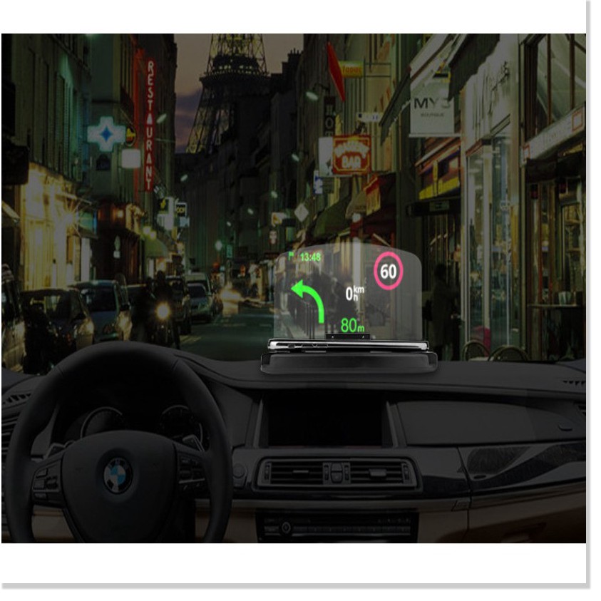 Giá đỡ kiêm sạc điện thoại không dây hỗ trợ hiển thị thông tin trên ô tô