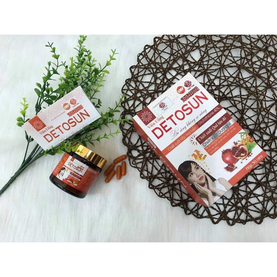 Detosun - viên uống chống nắng, trắng da, giảm nám | BigBuy360 - bigbuy360.vn