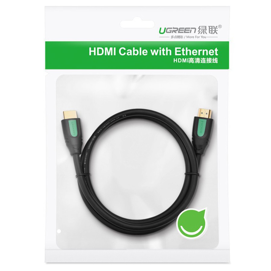 Cáp HDMI 2.0 Ugreen 40461 dài 1,5M hỗ trợ 3D full HD 4Kx2K - Hapustore