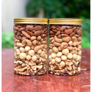 Combo 1kg hạt dinh dưỡng mix 4 loại (hạnh nhân, óc chó mỹ, nhân mắc ca, điều nguyên )