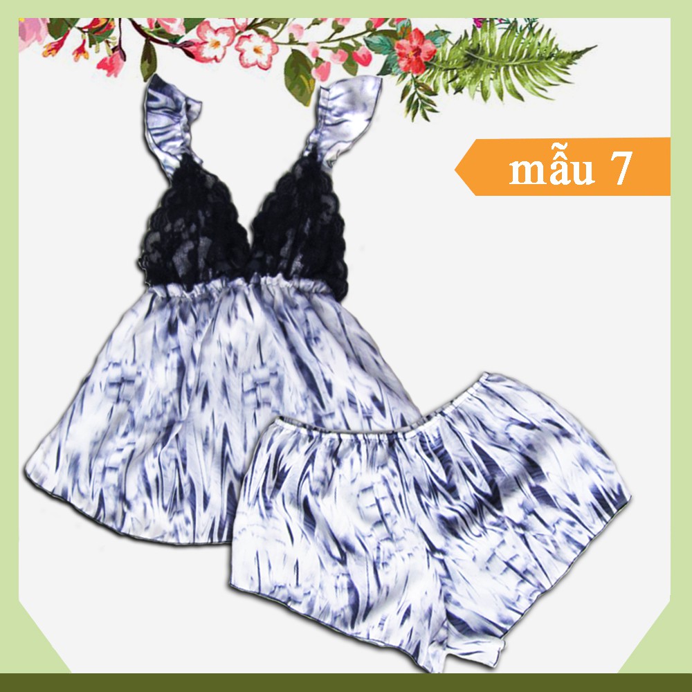 Đồ ngủ sexy satin phối ren hàng bigsize dưới 90kg | BigBuy360 - bigbuy360.vn