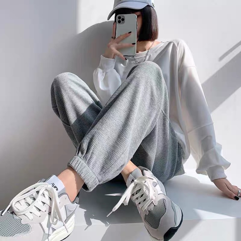 Quần Ống Rộng Bo Gấu Nữ- Quần Jogger unisex Nữ vải ấm hàng cao cấp