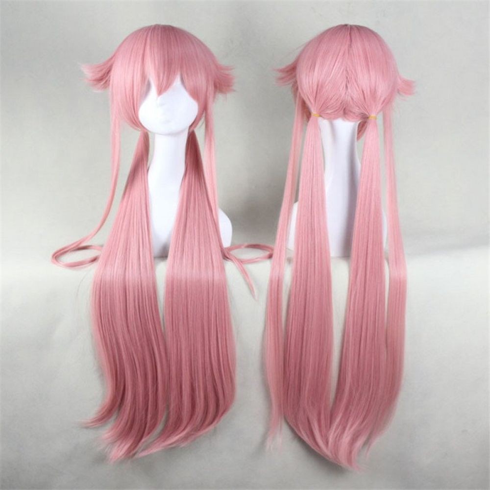 [Sẵn] Wig/tóc giả cosplay Gasai Yuno - Mirai Nikki màu hồng khói [Miu Cosplay]