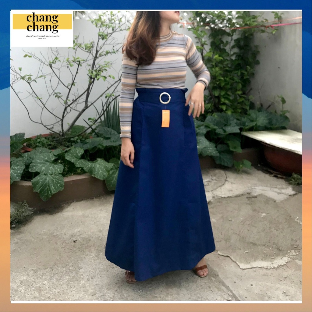 Váy Chống Nắng Thời Trang, Quây Chống Nắng Lưng Thun Cài Cúc Sau