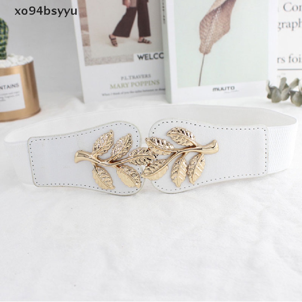 Thắt Lưng Bản Rộng Xo94Bsyu Họa Tiết Lá Vàng Hợp Thời Trang Cho Nữ