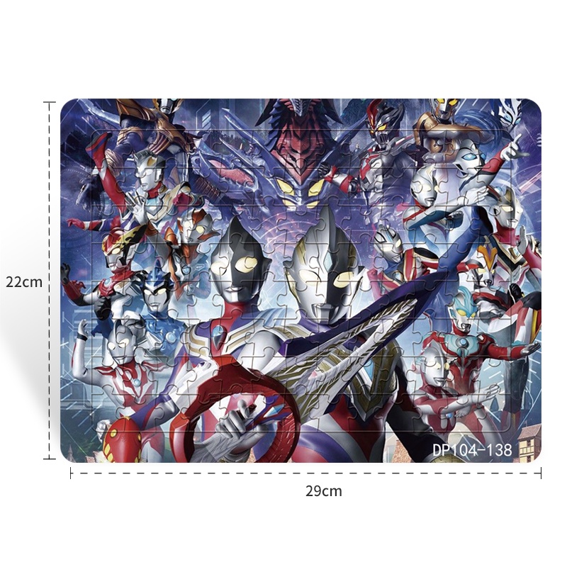 Bộ Đồ Chơi Xếp Hình Ultraman 3 + Gồm 104 Mảnh Ghép Đáy Giáo Dục Sớm Cho Bé