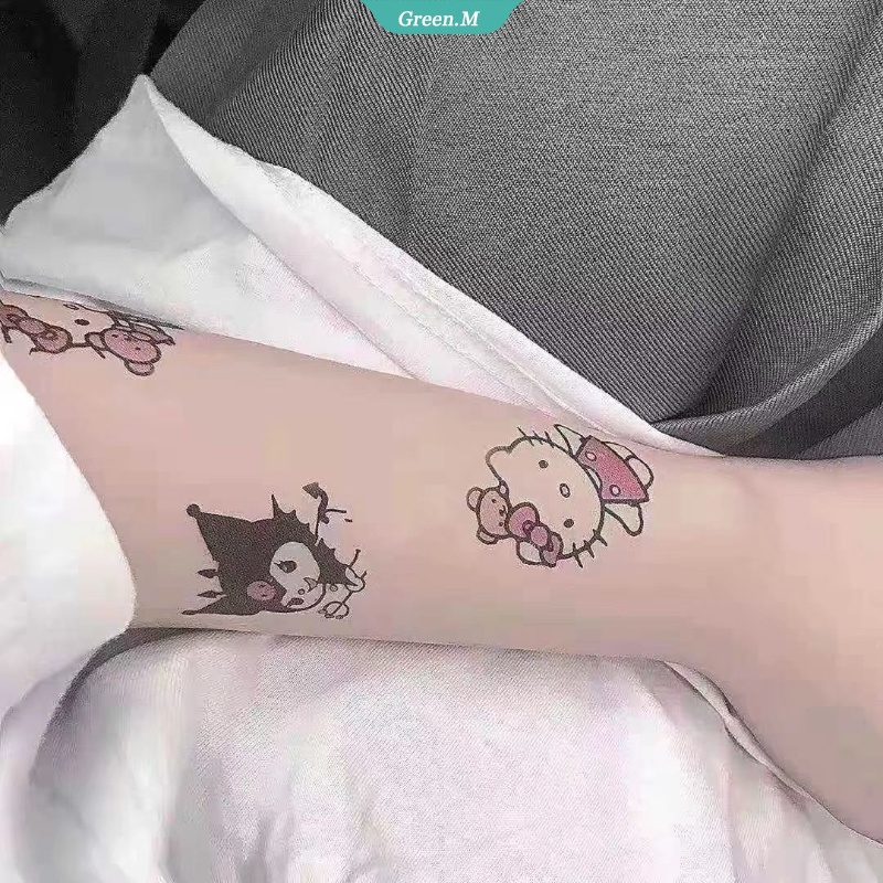 Bộ 30 Hình Xăm Dán Hello Kitty Kuromi My Melody Sanrio Đáng Yêu Chống Thấm Nước Và Bền