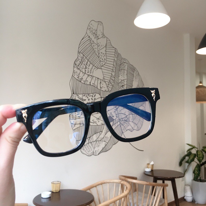 Kính giả cận thời trang nam nữ mắt vuông phong cách Hàn Quốc chống tia UV đẹp giá rẻ ABICA 057