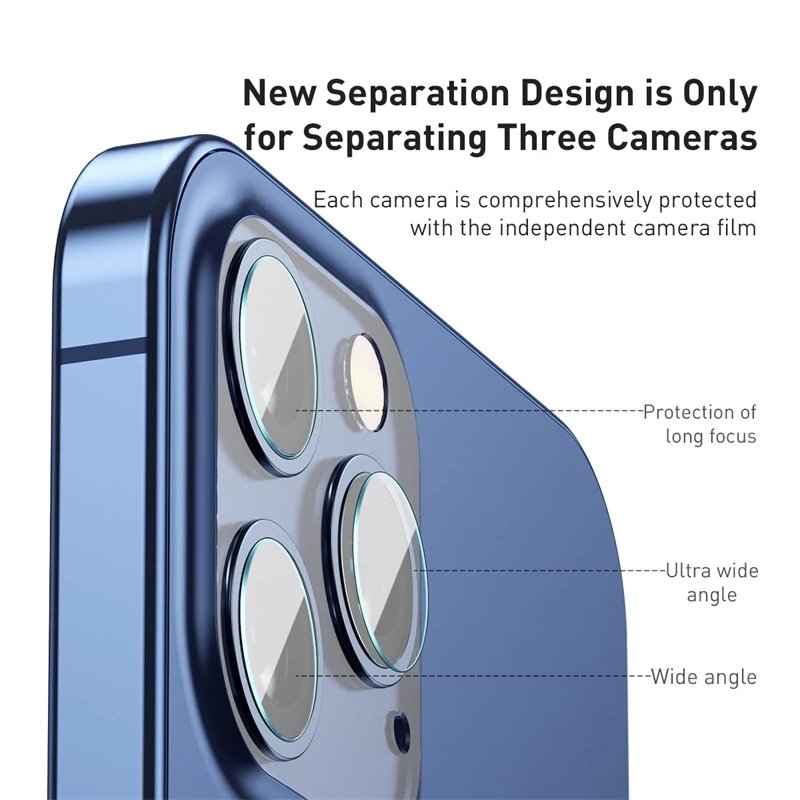 Phim bảo vệ màn hình ống kính camera cho iPhone 12/12 Pro tối đa camera sau phim bảo vệ kính cường lực