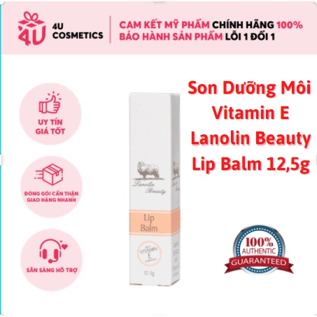 Son Dưỡng Môi Vitamin E Lanolin Beauty Lip Balm 12,5g