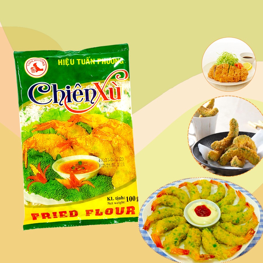 Bột Chiên Xù 3 Màu Tuấn Phương 100g