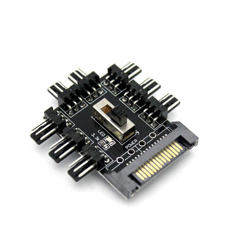 Dây Cáp Chia Cổng Quạt Tản Nhiệt Máy Tính 3Pin 12V 4PIN 1 Sang 8