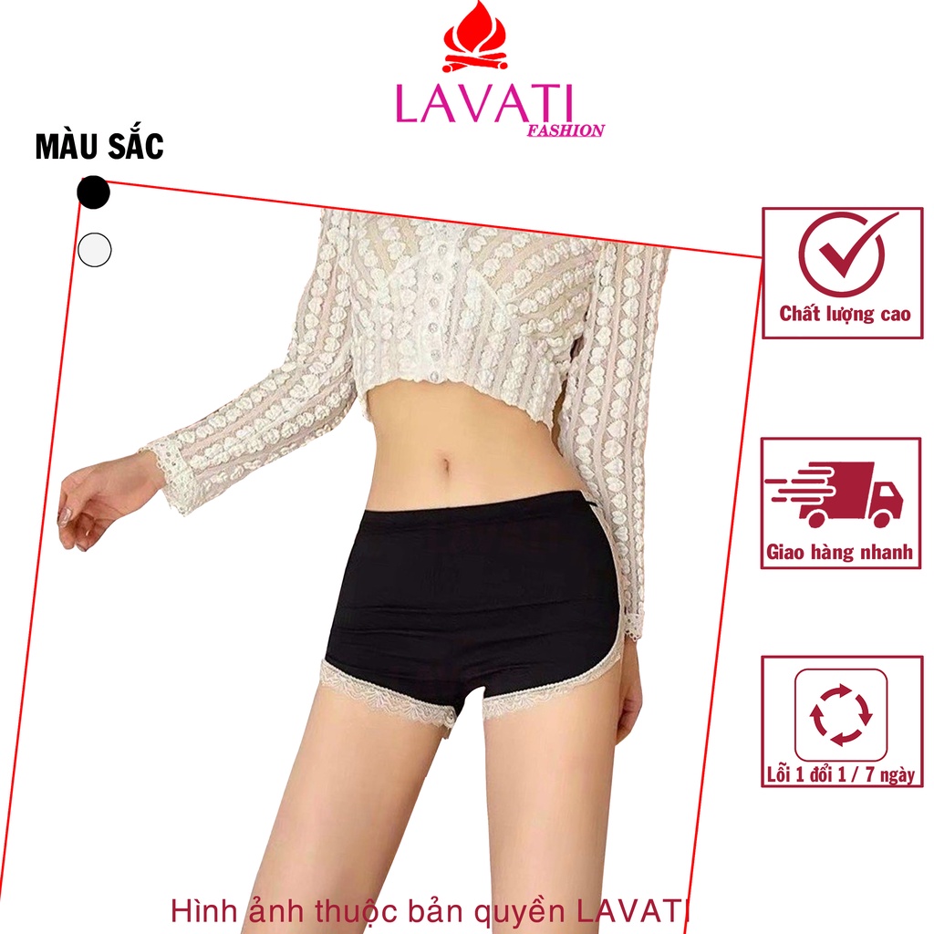 Quần Mặc Váy, Mặc Nhà, Chất Su Thoáng Mát Phối Viền Ren ( QR031)