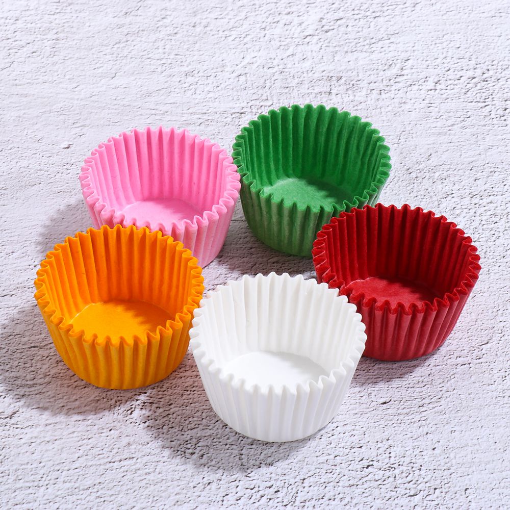 Bộ 500/1000 Cốc Giấy Làm Bánh Cupcake Nhiều Màu Sắc Tiện Dụng Cho Nhà Bếp