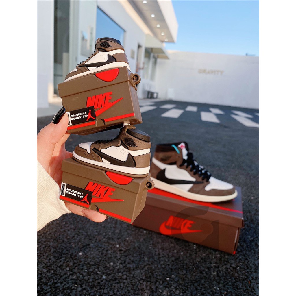 Vỏ Bảo Vệ Hộp Sạc Tai Nghe AirPods i10 i11 i12 i9s Pro 3 Bằng Silicon Hình Travis Scott Barb 2021