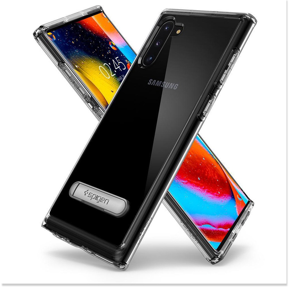 [HÀNG CHÍNH HÃNG] Ốp Samsung Galaxy Note 10 Spigen Ultra Hybrid S mặt lưng PC trong suốt không ngã màu