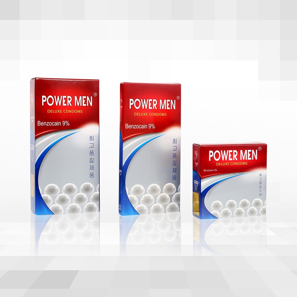 Bao cao su gân gai POWER MEN tăng khoái cảm kéo dài thời gian chống xuất tinh sớm gel bôi trơn bcs có gai