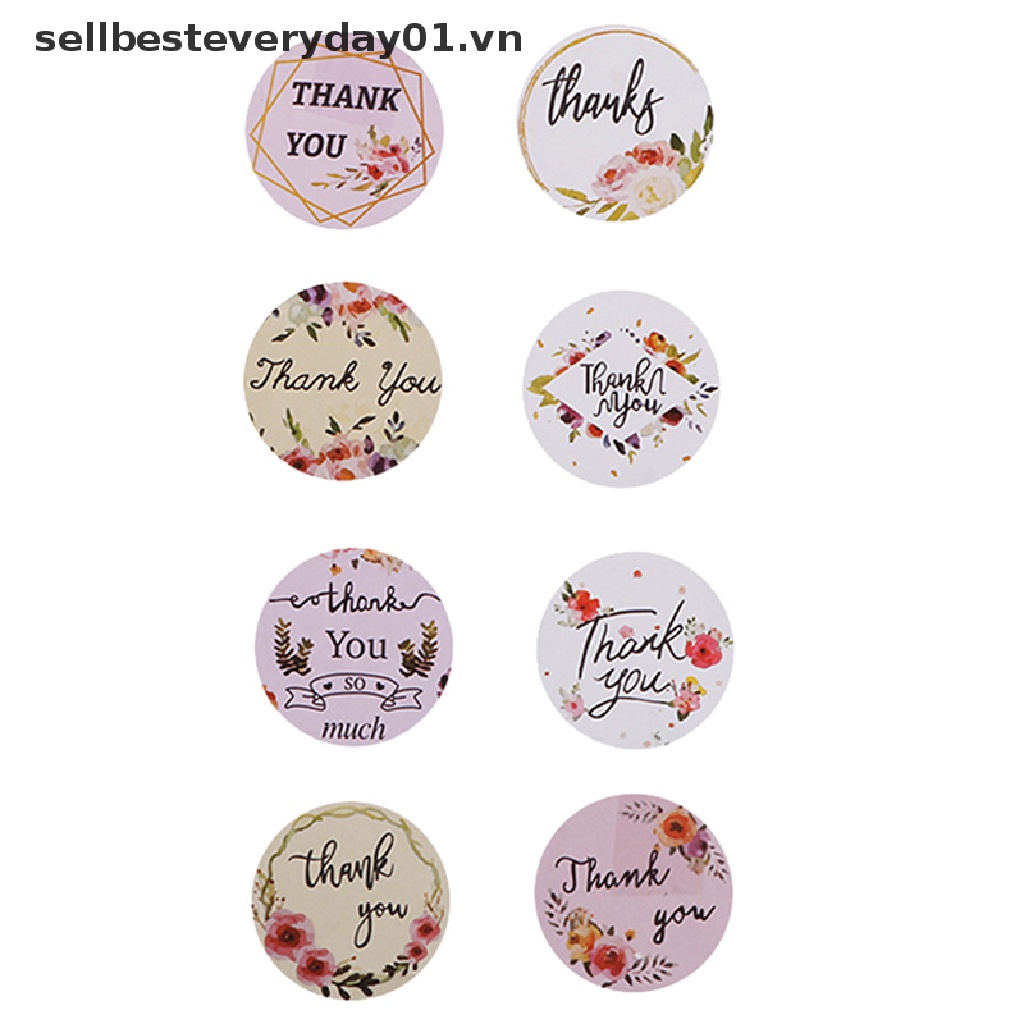 Cuộn 500 Nhãn Dán Tròn Thank You Trang Trí Tiệc