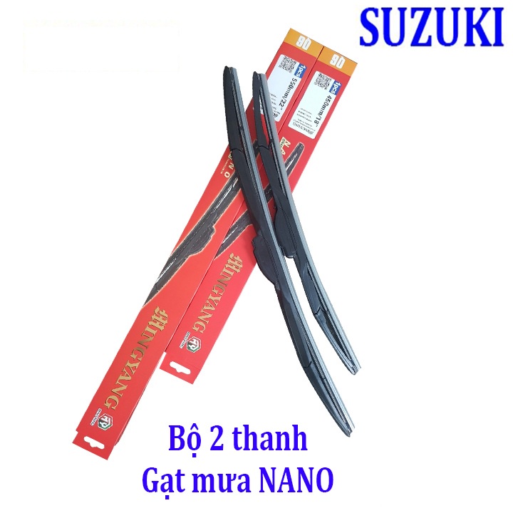 Bộ 2 thanh gạt nước mưa ô tô đa năng Nano thanh cứng siêu bền dùng cho các dòng xe Suzuki