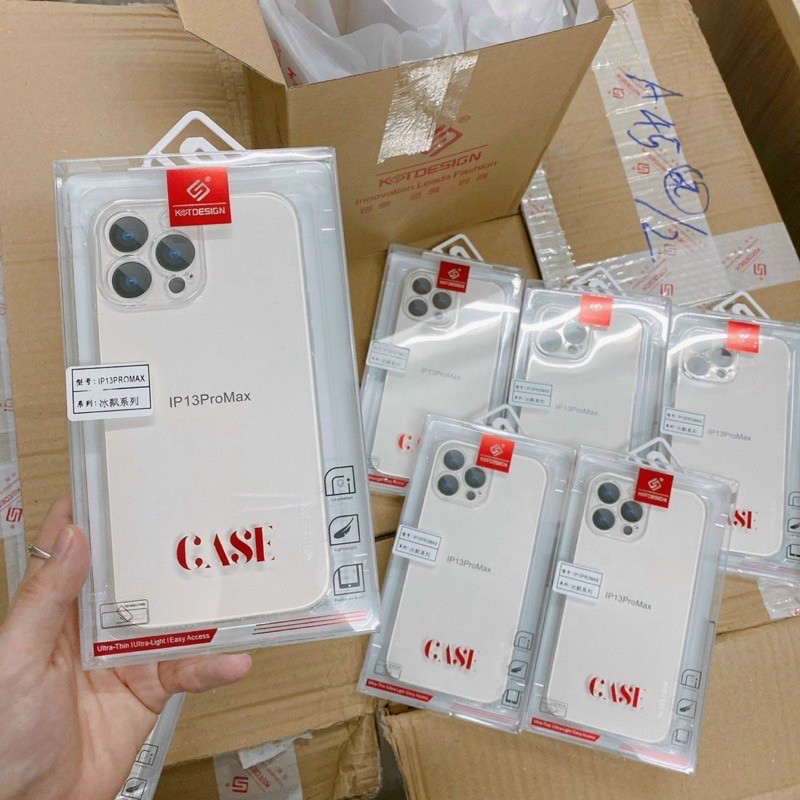 ￼Ốp lưng KST trong suốt bảo vệ camera iPhone 13, 13 Pro, 13 Pro max Silicon cao cấp full hộp