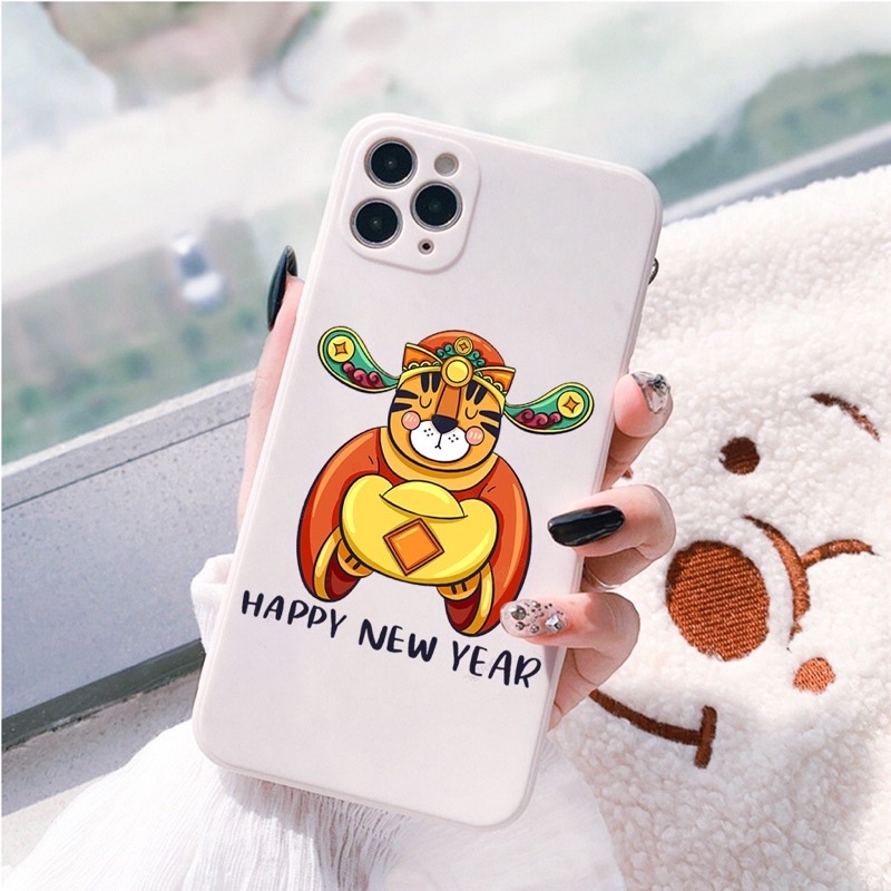 Ốp lưng viền vuông ỐP THẦN TÀI TẾT CON HỔ 2022 6 6plus 7 8 7plus x xsmax 11 12 pro max promax plus 13promax