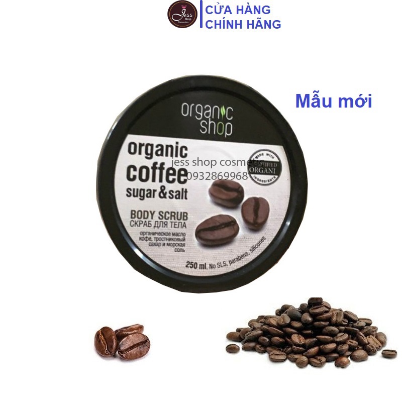 Tẩy Tế Bào Chết Toàn Thân Organic Shop Organic Coffee &amp; Sugar Body Scrub 250ml