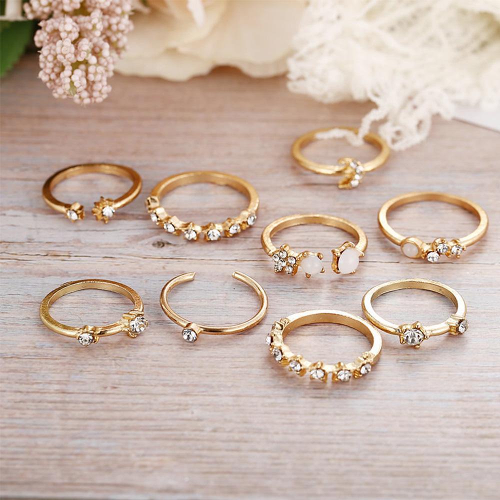 Bộ Nhẫn Thời Trang Phong Cách Bohemian Cổ Điển Sáng Tạo Dành Cho Nữ