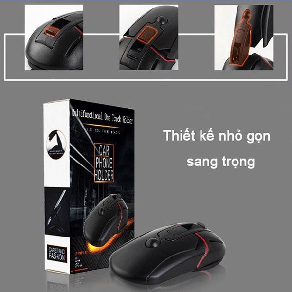 Giá đỡ Oto, Xe máy Floveme MOUSE  - bám dính chắc chắn, Vô cùng nhỏ gọn, Tương thích với mọi dòng điện thoại