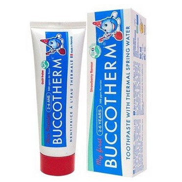 Kem đánh răng hữu cơ trẻ em vị dâu Buccotherm 50ml (Trẻ em 2-6 tuổi)