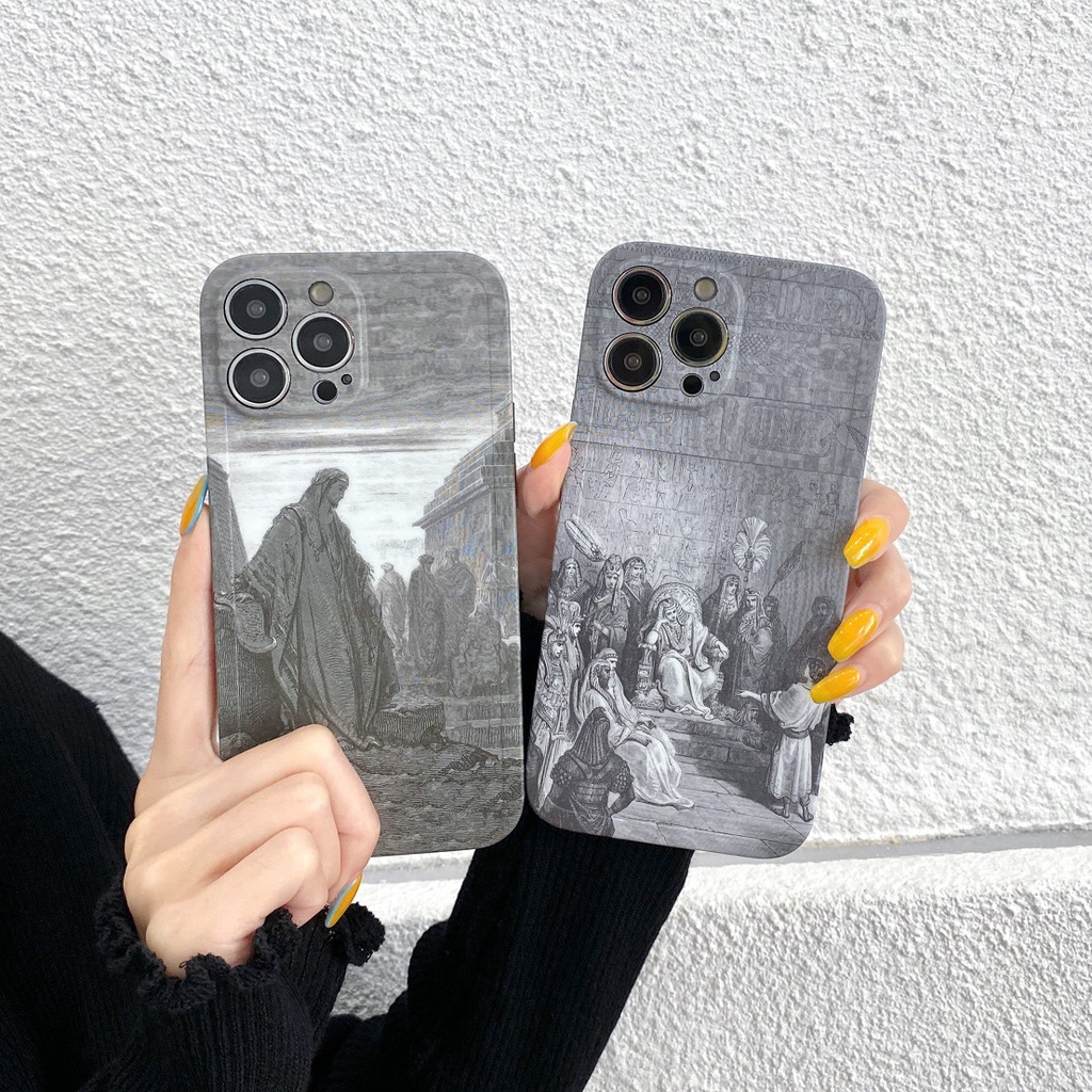 Ốp Điện Thoại Mềm Hình Tranh Sơn Dầu Cho Iphone 7plus / 8plus x / xs xsmax 11 11promax 12 12pro 12promax 13 13pro 13promax 12mini 13mini