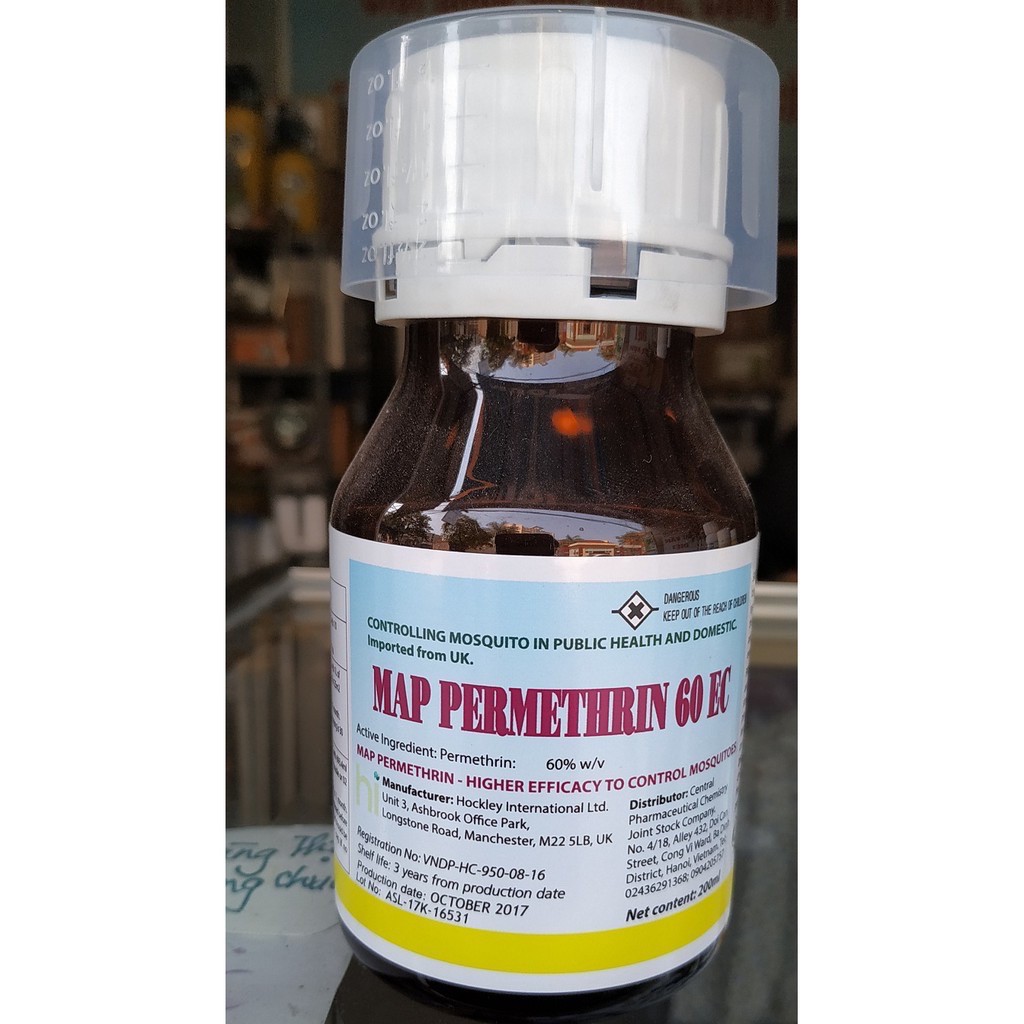 Thuốc diệt muỗi côn trùng Map Permethrin 200ml CSNC104- Nhập khẩu nguyên chai từ Anh Quốc