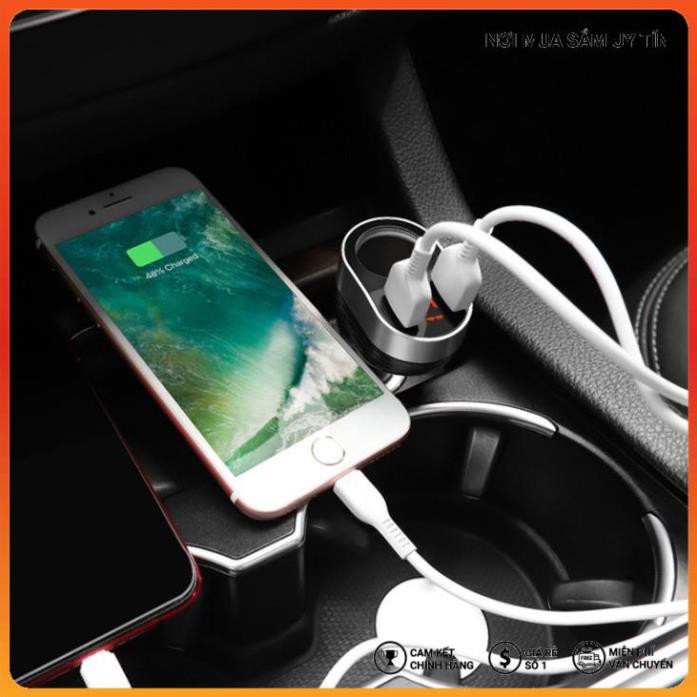 Tẩu Sạc hiển thị đèn Led Chia Cổng Ô Tô Hoco cao cấp Z29 HEAD SHOP