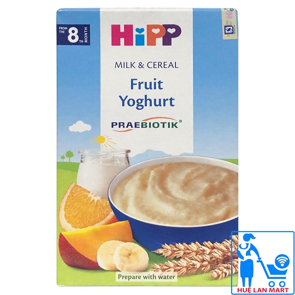 [CHÍNH HÃNG] Bột Ăn Dặm HiPP Fruit Yoghurt (Hoa Quả Nhiệt Đới, Sữa Chua) Hộp 250g