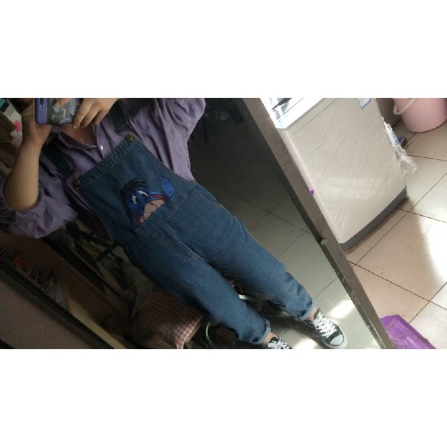 [ ORDER ] yếm jeans thêu hình lừa có size lớn /yếm bò hoạt hình / yếm jeans có size lớn bigsizekenkentui-0271 | BigBuy360 - bigbuy360.vn