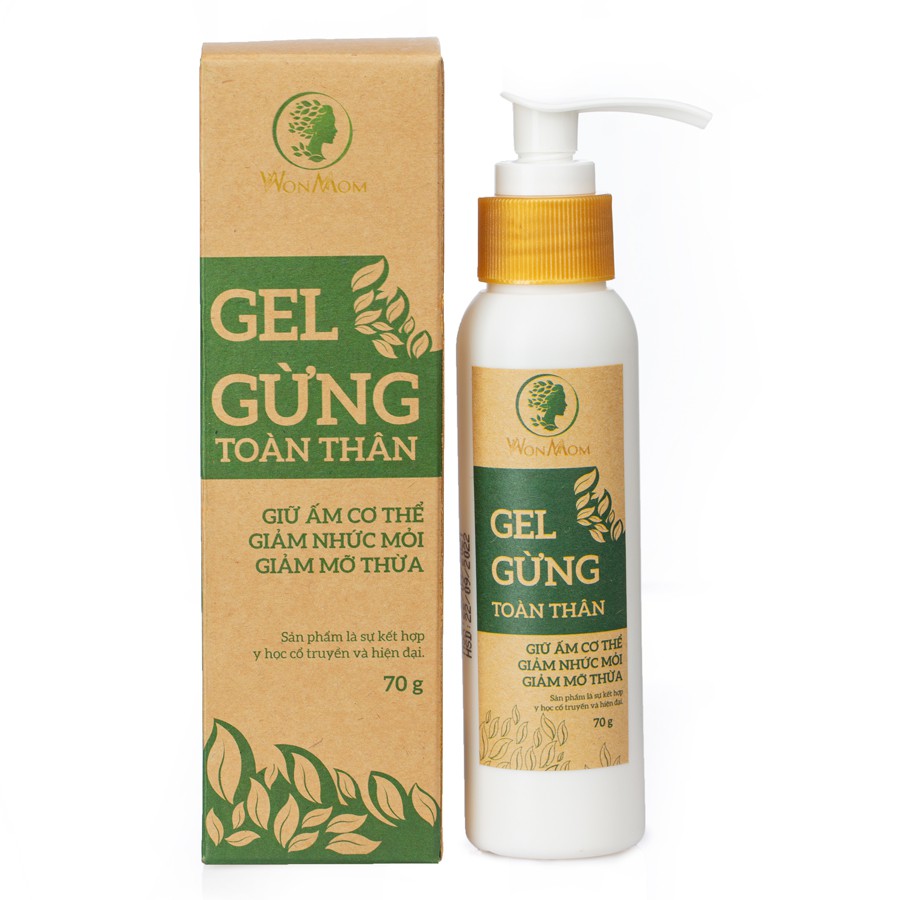 [ Giảm 35K - Đơn 339K ] Gel gừng toàn thân giảm nhức mỏi Wonmom 70g