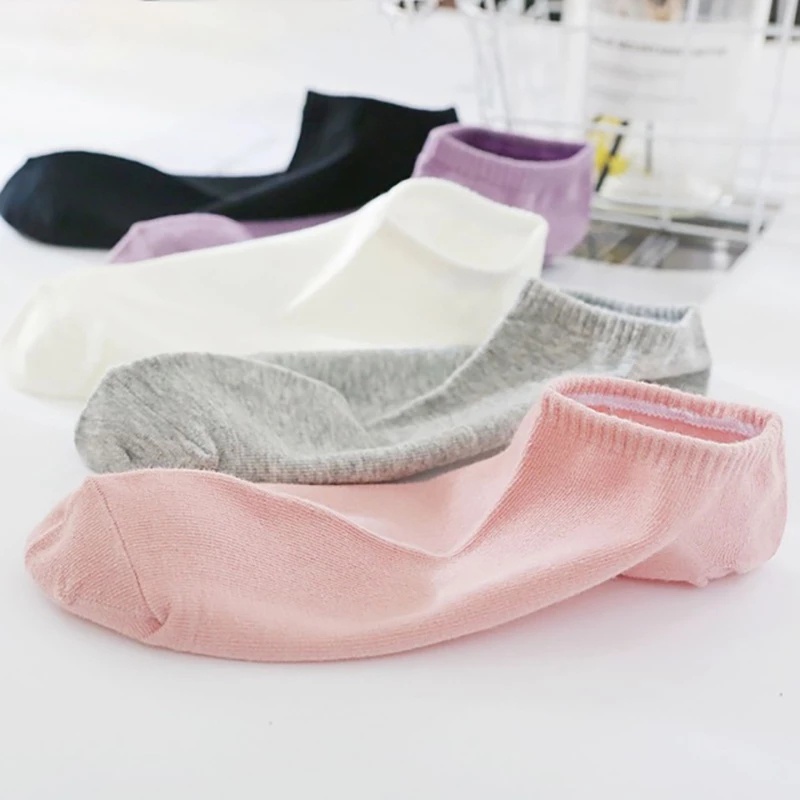 Vớ Cotton Cổ Thấp Mỏng Nhẹ Màu Sắc Ngọt Ngào Thời Trang Mùa Hè Cho Nữ