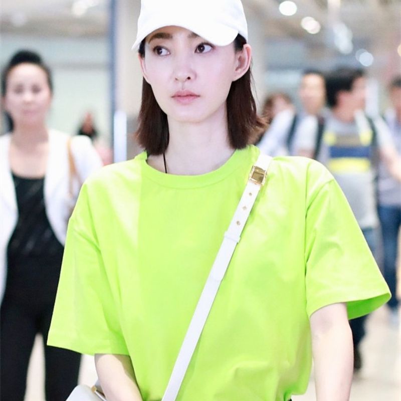 Áo Thun CHIC Unisex Nam Nữ Màu Xanh Chuối Non Chất Cotton 100% US Xịn Sò