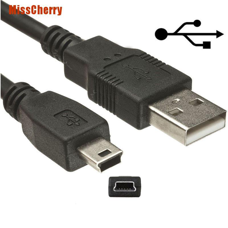 Dây Cáp Sạc 1.8m Usb 2.0 5-pin Màu Đen Cho Tay Cầm Chơi Game Ps3