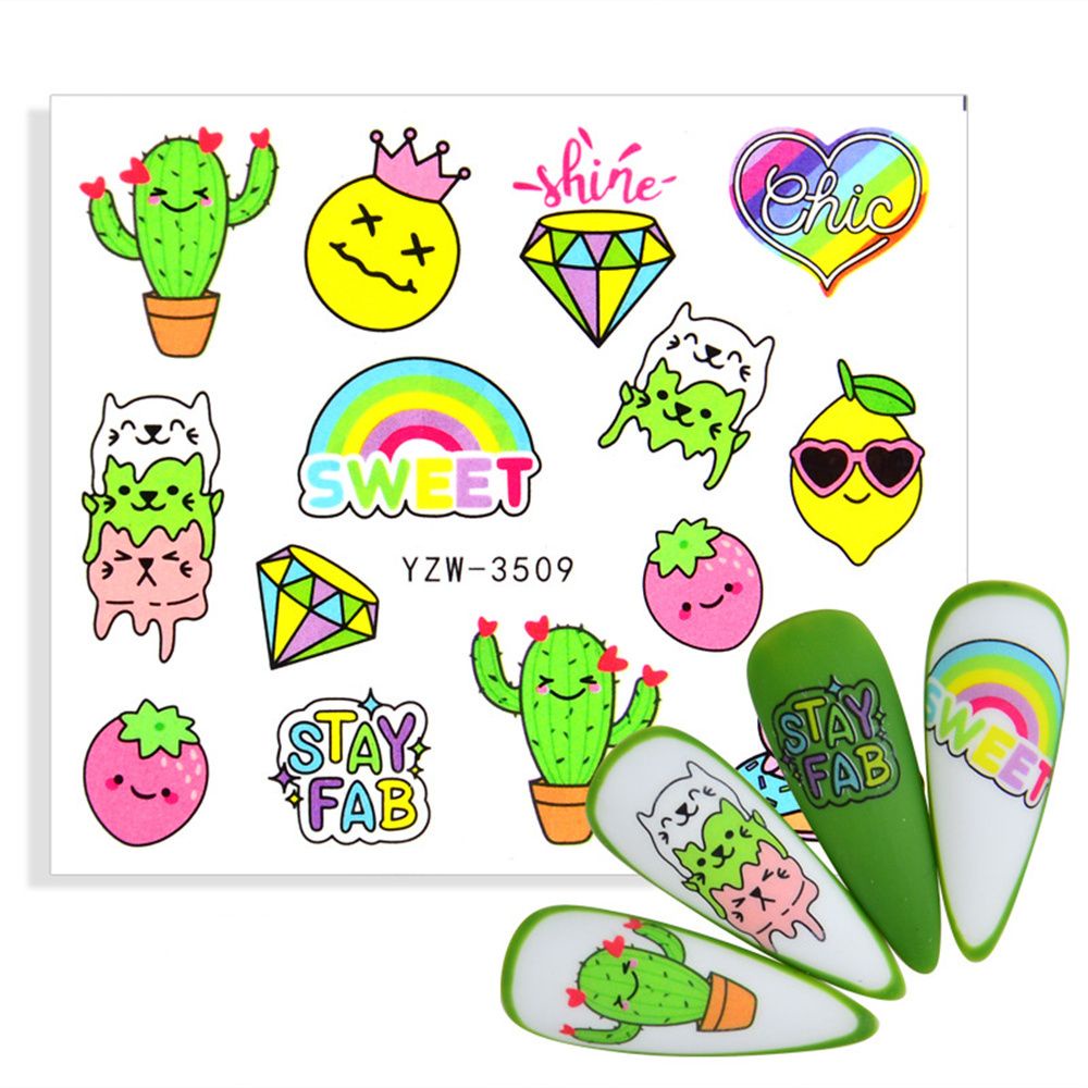 Sticker Dán Móng Tay Hình Trái Cây Mùa Đông Dùng Trang Trí Nghệ Thuật