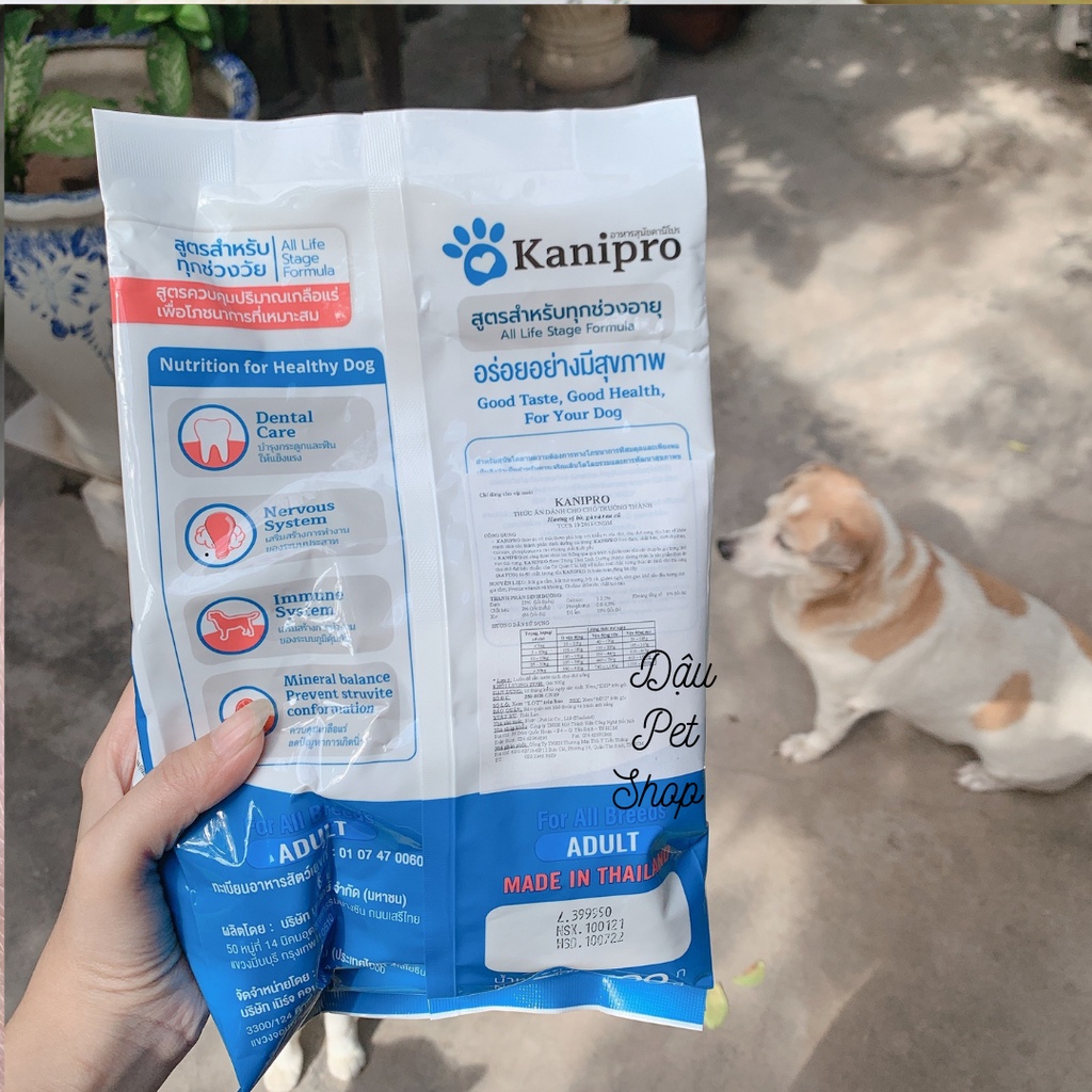 [Mã PET50K giảm Giảm 10% - Tối đa 50K đơn từ 250K] Thức ăn cho chó mọi lứa tuổi Kanipro bịch 500g