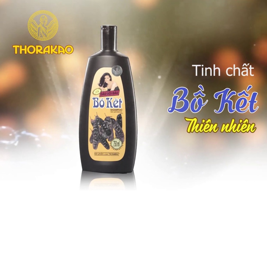 Dầu gội bồ kết Thorakao - giảm rụng tóc, giúp đen tóc 750ml