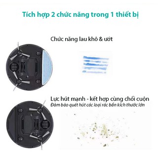 Robot hút bụi lau nhà Nhật Jishida 503 Chổi giữa Chống rơi cơ học Chống kẹt Pin trâu