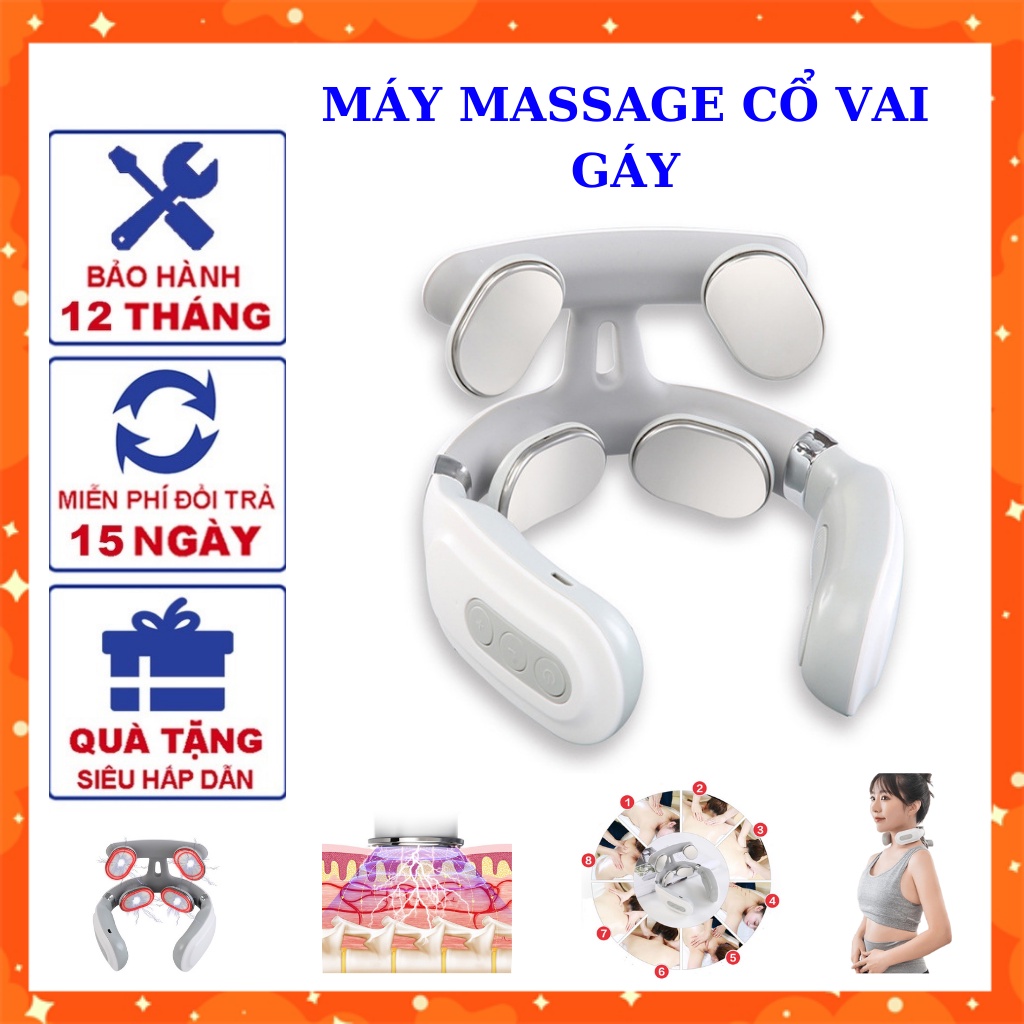 Máy massage cổ vai gáy cao cấp công nghệ nhật bản pin 2000 mah