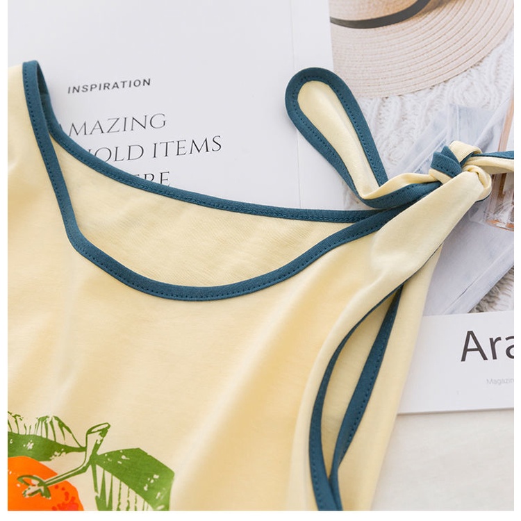 Áo Hai Dây Dáng Ngắn In Họa Tiết Thời Trang Mùa Hè Cho Nữ