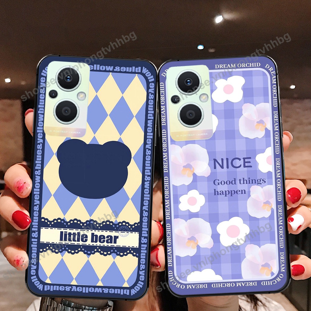Ốp lưng Oppo Reno7 /  Reno 7Z 5G / Reno 7 trái tim gấu thể thao , smile mặt cười cực cute