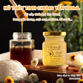 HŨ THUỶ TINH CHƯNG YẾN 100ml (Hũ trơn, không in hình) - Đựng yến chưng, gia vị, sữa chua, pate,...
