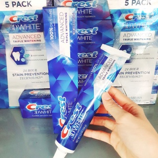 Kem đánh răng Crest 3D White Advanced Triple Whitening 158g 
