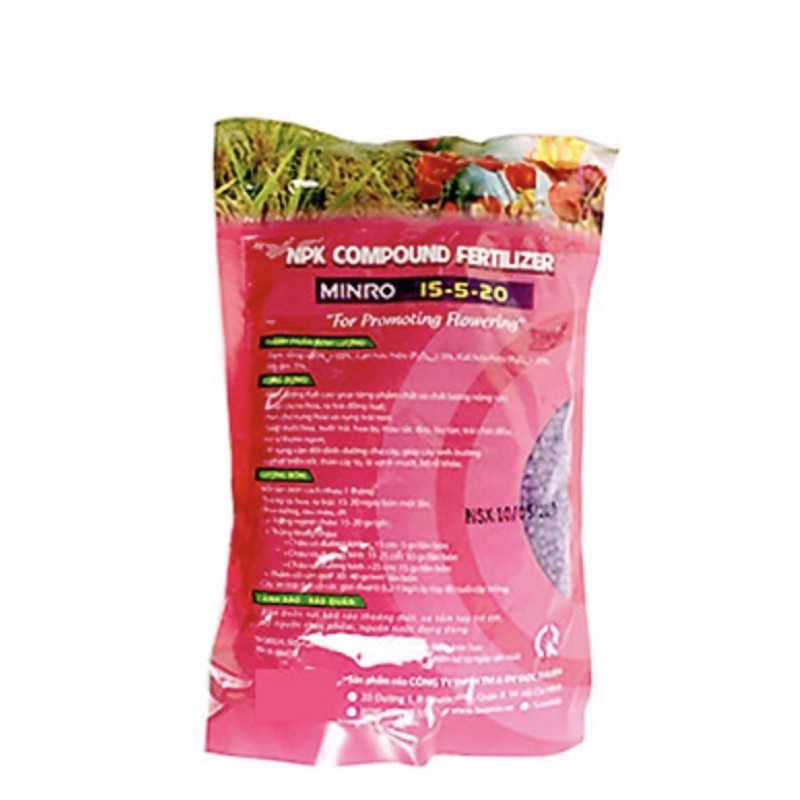 Phân NPK 15-5-20 MINRO gói 1kg